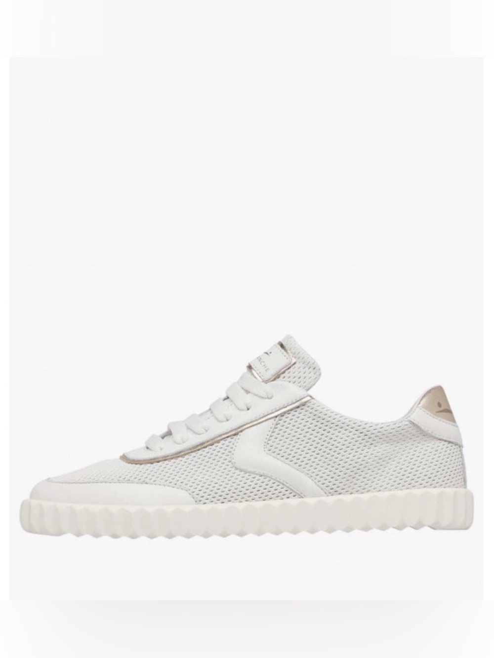 NWT VOILE BLANCHE SELIA Leather Sneakers in White-Platinum